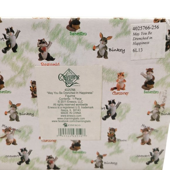 Charming Tails May You Be Drenched in Happiness Figurine Enesco - Picture 10 of 10